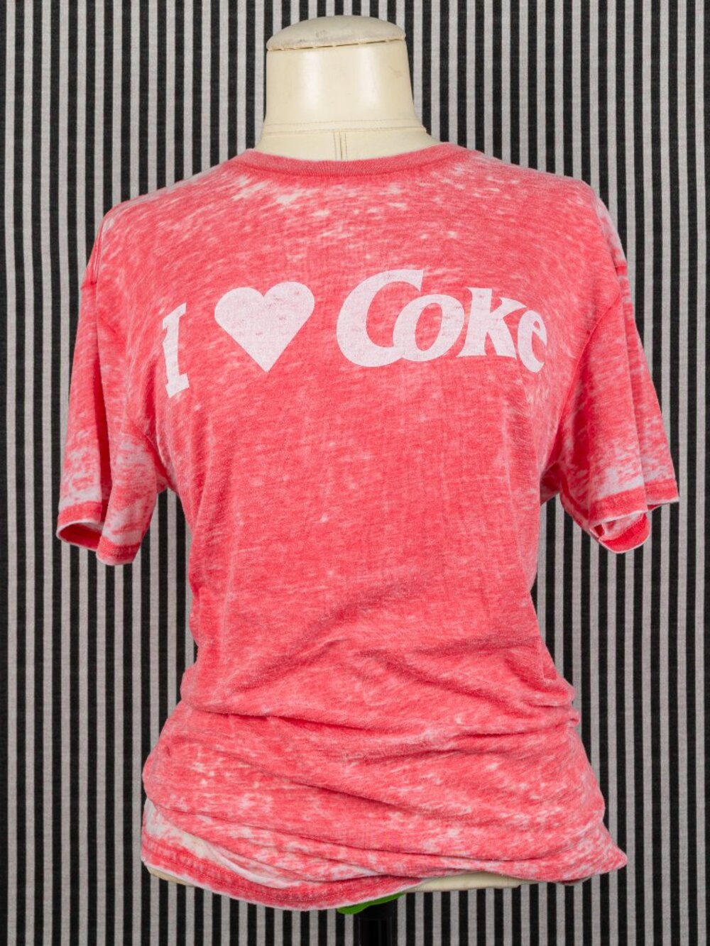 i heart coke burnout graphic tee coca cola pink red retro tshirt size M - Picture 1 of 6